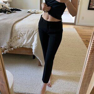 Theory Treeca 2 Good Wool Crop Suit Pants (Nordstrom Exclusive) | Black Size 2